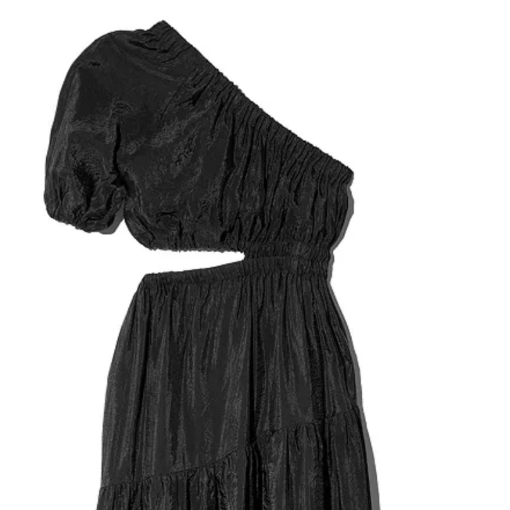 Moon River One-Shoulder Cutout Dress - Black - Small